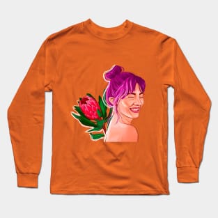 Girl with protea Long Sleeve T-Shirt